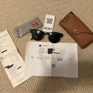 Ray-Ban Black Sunglasses with Tan Case - Polarized. Never worn.